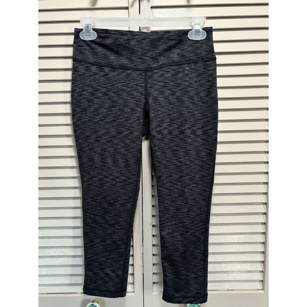Ideology Dark Gray Capri Leggings Size Small Band Waist Media‎ Pocket Logo